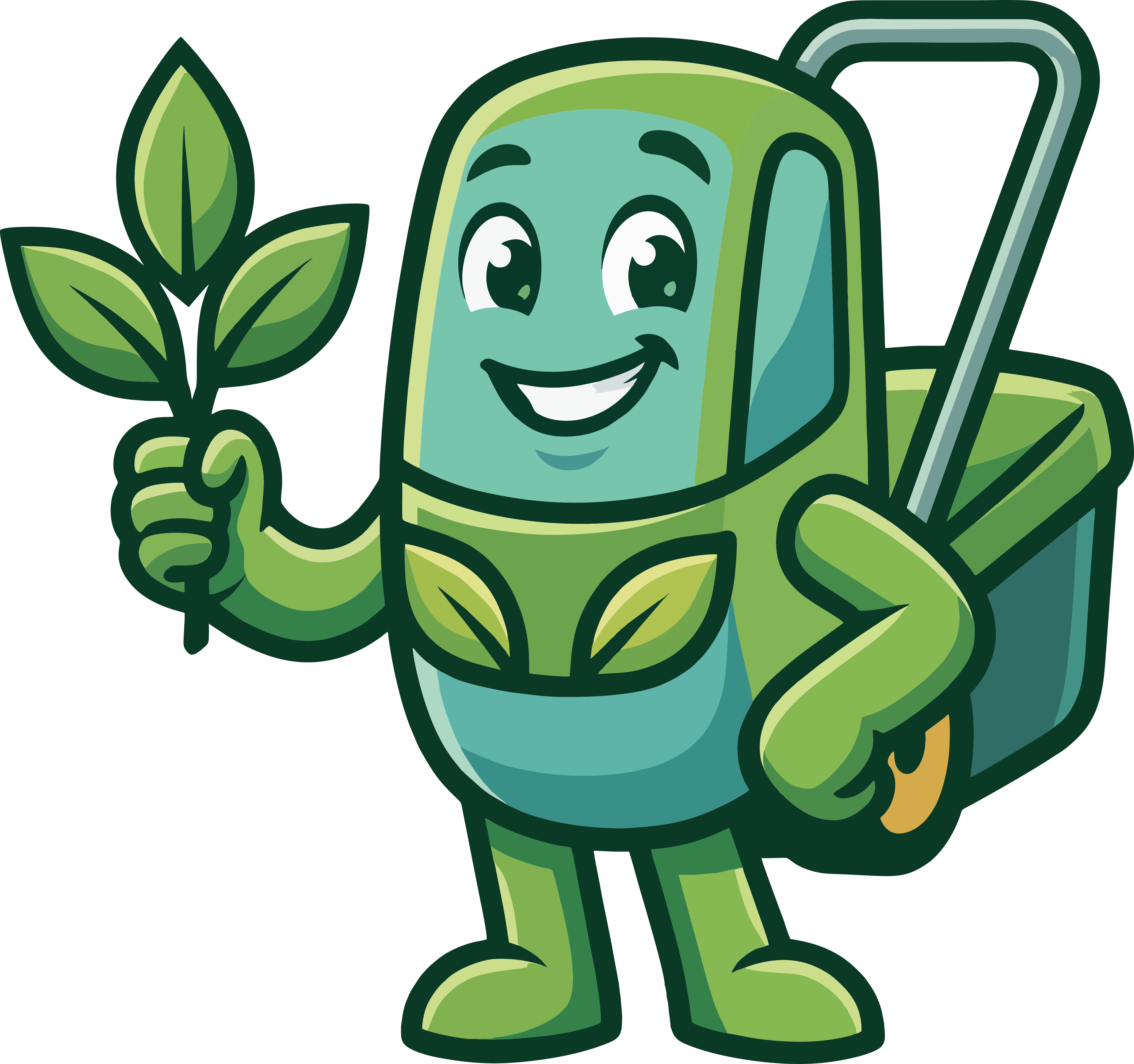 Go Green Mowing Mascot